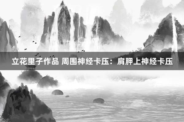 立花里子作品 周围神经卡压：肩胛上神经卡压